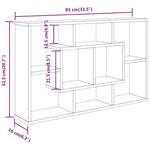 Vegghylle Sonoma Eik 85X16X52,5 Cm Konstruert Tre