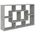 Vegghylle Betonggrå 85X16X52,5 Cm Konstruert Tre