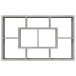 Vegghylle Betonggrå 85X16X52,5 Cm Konstruert Tre