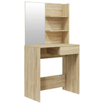 Sminkebord Med Speil Sonoma Eik Mdf 74,5X40X141 Cm