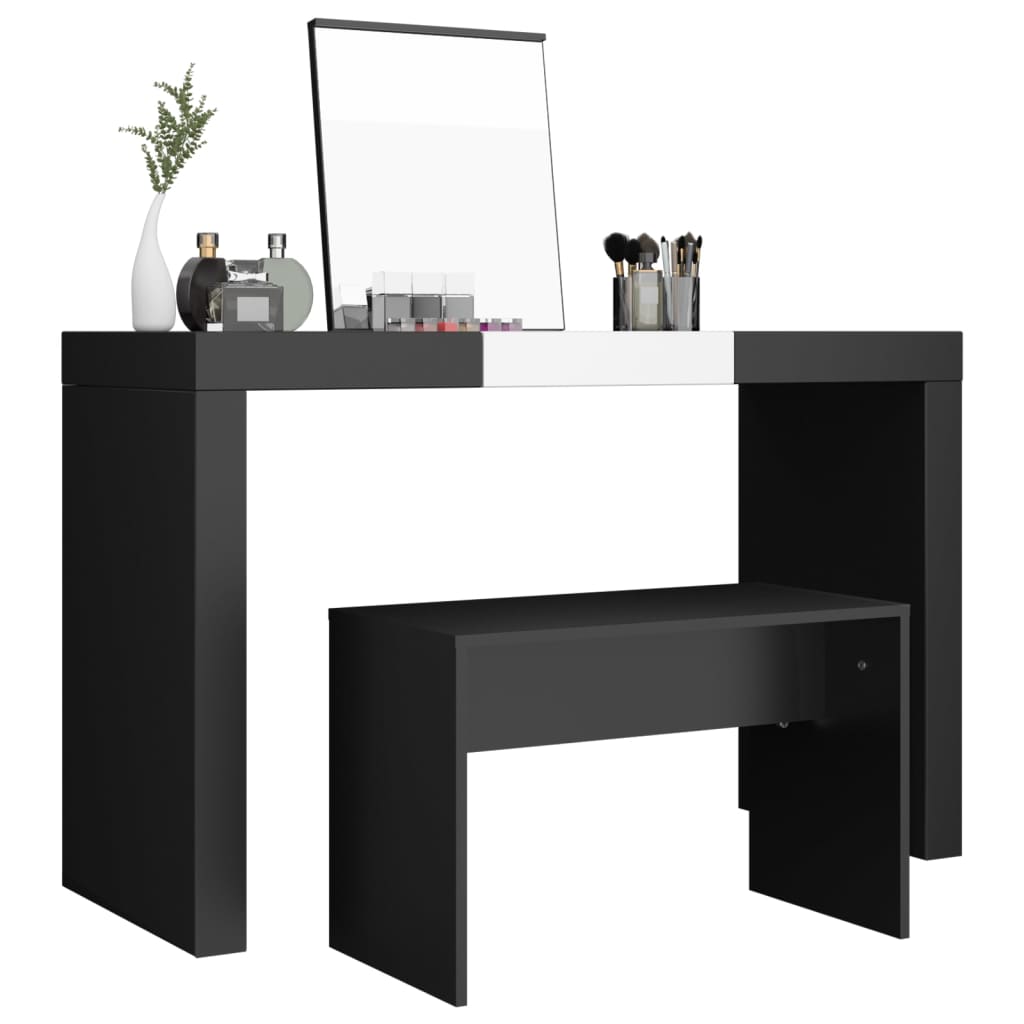Krakk Til Sminkebord Svart 70X35X45 Cm Konstruert Tre