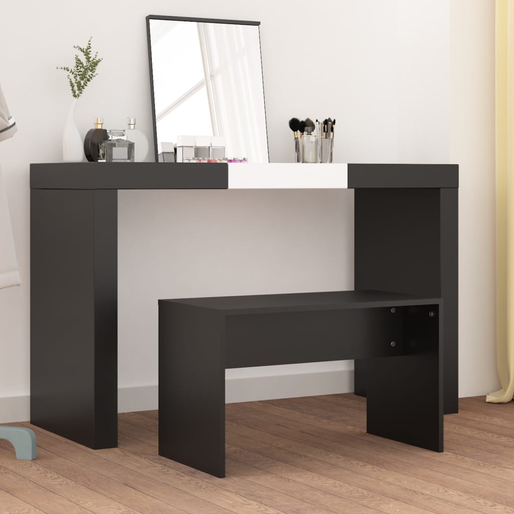 Krakk Til Sminkebord Svart 70X35X45 Cm Konstruert Tre