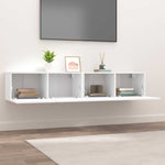 Tv-Benker 2 Stk Hvit 80X30X30 Cm Konstruert Tre