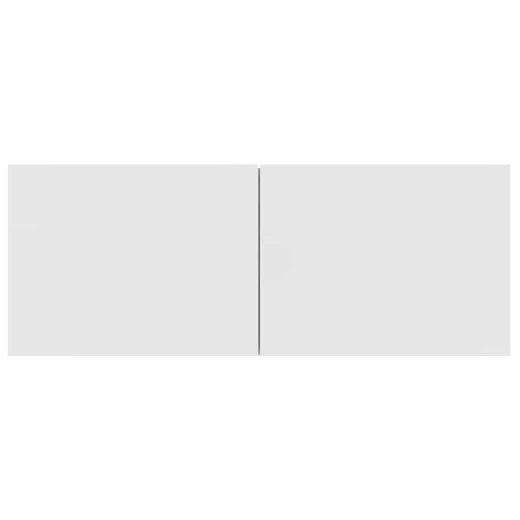 Tv-Benker 2 Stk Hvit 80X30X30 Cm Konstruert Tre
