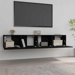 Tv-Benker 2 Stk Svart 80X30X30 Cm Konstruert Tre