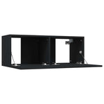 Tv-Benker 2 Stk Svart 80X30X30 Cm Konstruert Tre