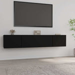 Tv-Benker 2 Stk Svart 80X30X30 Cm Konstruert Tre