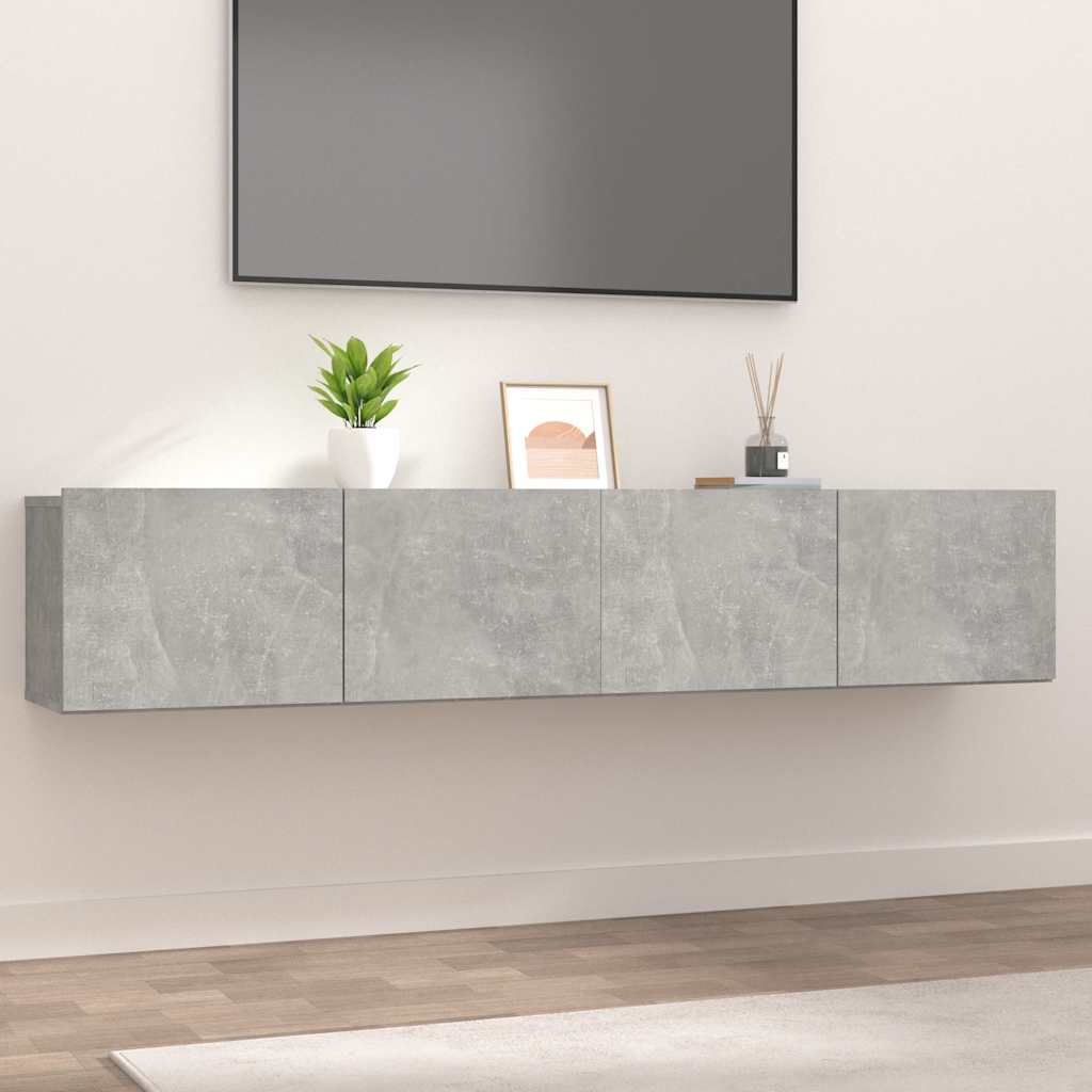Tv-Benker 2 Stk Betonggrå 80X30X30 Konstruert Tre