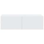Vegghengte Tv-Benker 2 Stk Hvit 100X30X30 Cm Konstruert Tre