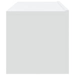 Vegghengte Tv-Benker 2 Stk Hvit 100X30X30 Cm Konstruert Tre