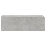 Vegghengte Tv-Benker 2 Stk Betonggrå 100X30X30Cm Konstruert Tre