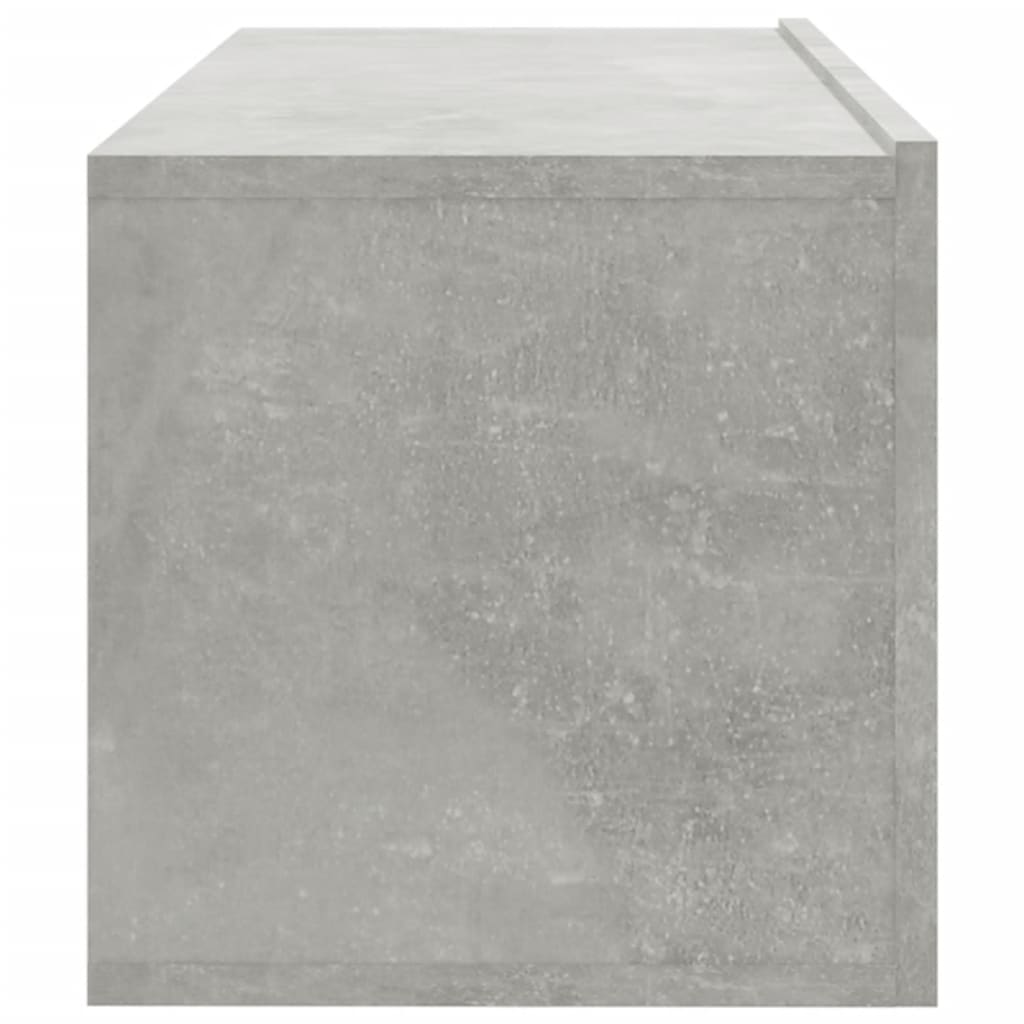 Vegghengte Tv-Benker 2 Stk Betonggrå 100X30X30Cm Konstruert Tre