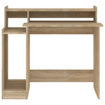 Skrivebord Med Led-Lys Sonoma Eik 97X45X90 Cm Konstruert Tre