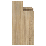 Skrivebord Med Led-Lys Sonoma Eik 97X45X90 Cm Konstruert Tre