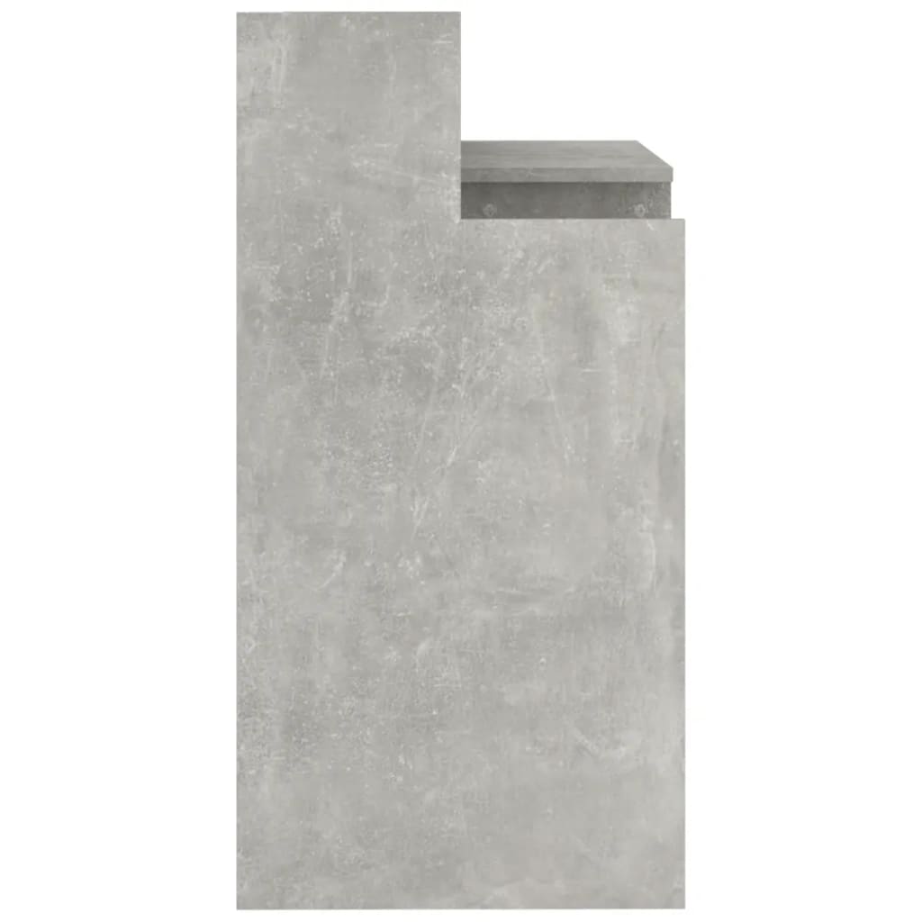 Skrivebord Med Led-Lys Betonggrå 97X45X90 Cm Konstruert Tre