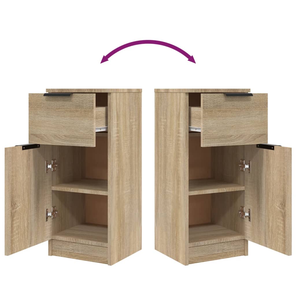 Skjenk Sonoma Eik 30X30X70 Cm Konstruert Tre