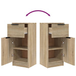 Skjenk Sonoma Eik 30X30X70 Cm Konstruert Tre
