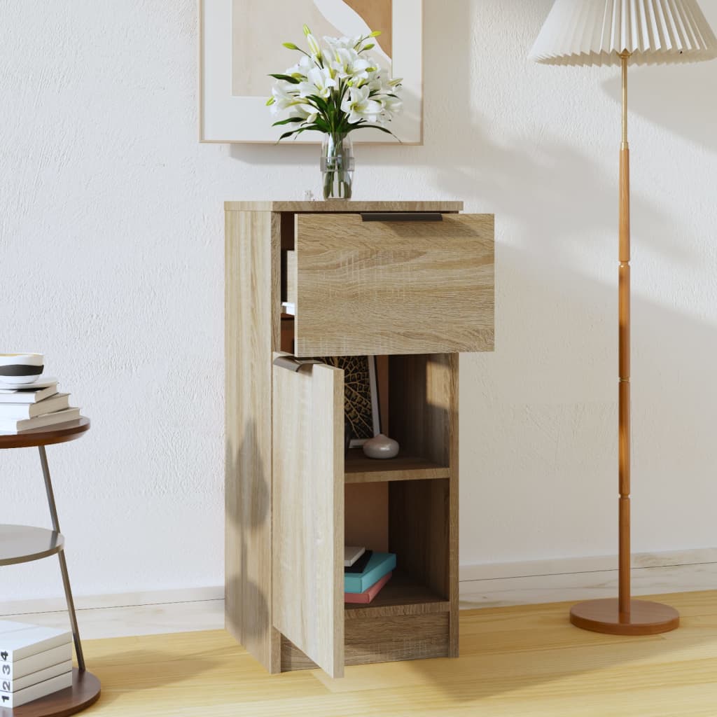 Skjenk Sonoma Eik 30X30X70 Cm Konstruert Tre