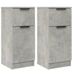 Skjenker 2 Stk Betonggrå 30X30X70 Cm Konstruert Tre