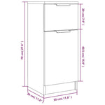 Skjenker 2 Stk Betonggrå 30X30X70 Cm Konstruert Tre