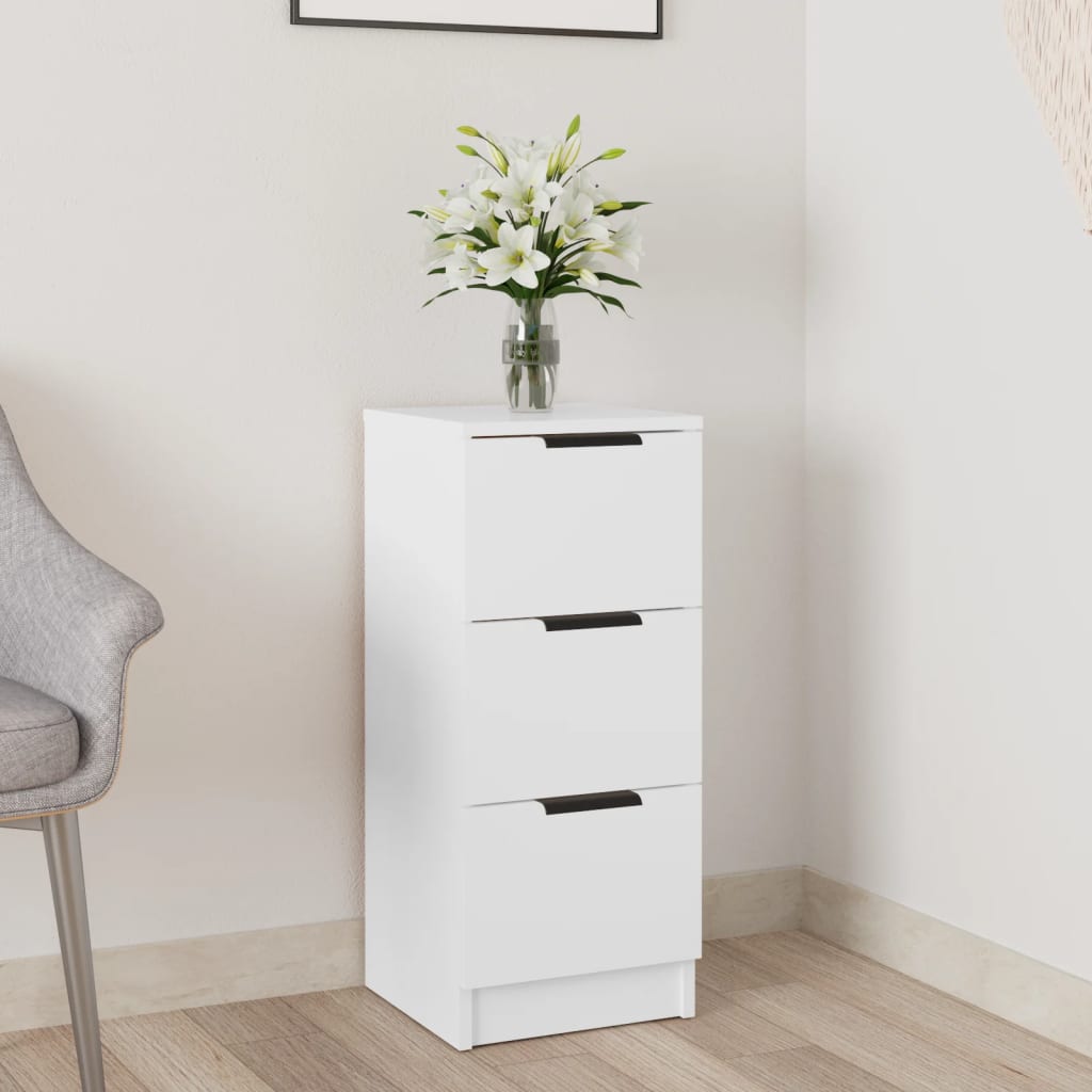 Skjenk Hvit 30X30X70 Cm Konstruert Tre