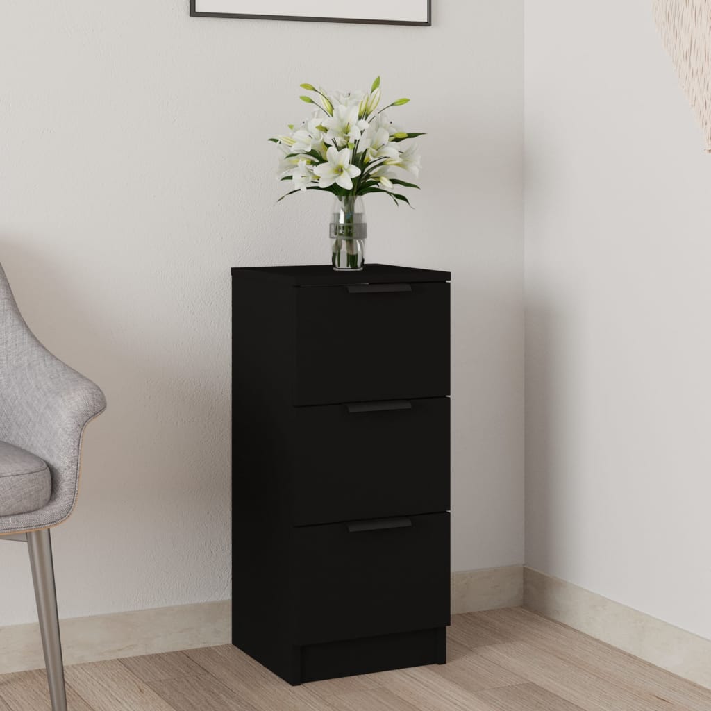 Skjenk Svart 30X30X70 Cm Konstruert Tre