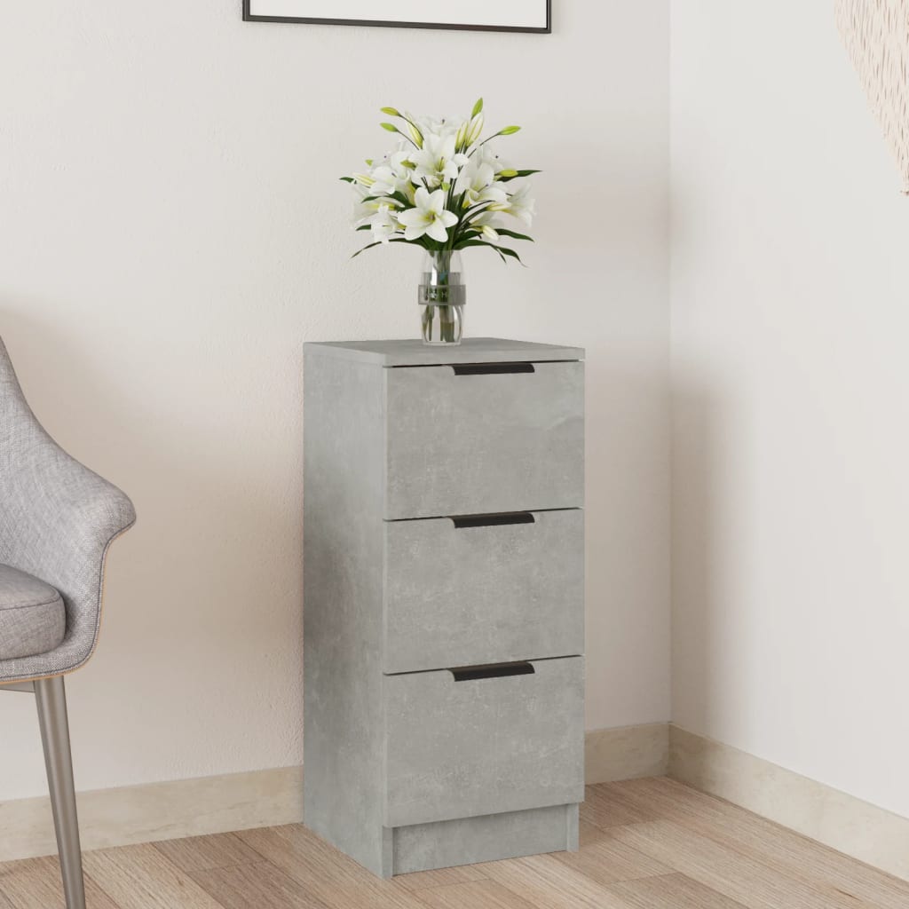 Skjenk Betonggrå 30X30X70 Cm Konstruert Tre