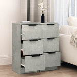Skjenker 2 Stk Betonggrå 30X30X70 Cm Konstruert Tre