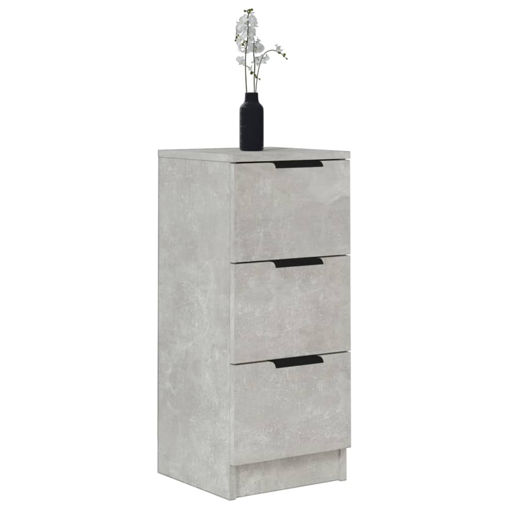 Skjenker 2 Stk Betonggrå 30X30X70 Cm Konstruert Tre