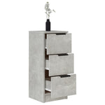 Skjenker 2 Stk Betonggrå 30X30X70 Cm Konstruert Tre