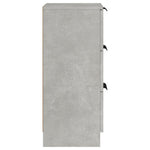 Skjenker 2 Stk Betonggrå 30X30X70 Cm Konstruert Tre