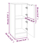 Skjenk Betonggrå 30X30X70 Cm Konstruert Tre
