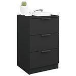Nattbord 2 Stk Svart 40X36X65 Cm