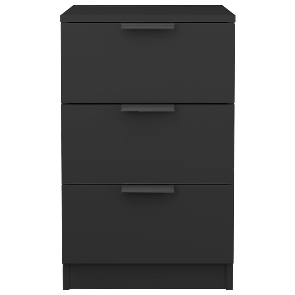 Nattbord 2 Stk Svart 40X36X65 Cm