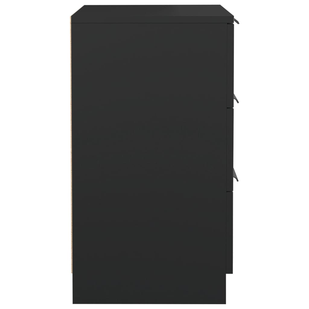 Nattbord 2 Stk Svart 40X36X65 Cm