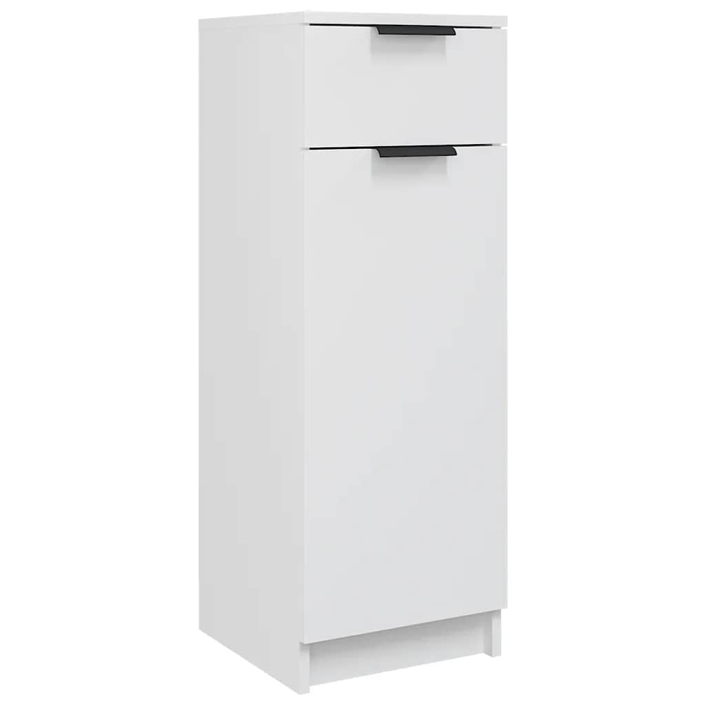 Baderomsskap Hvit 32X34X90 Cm Konstruert Tre