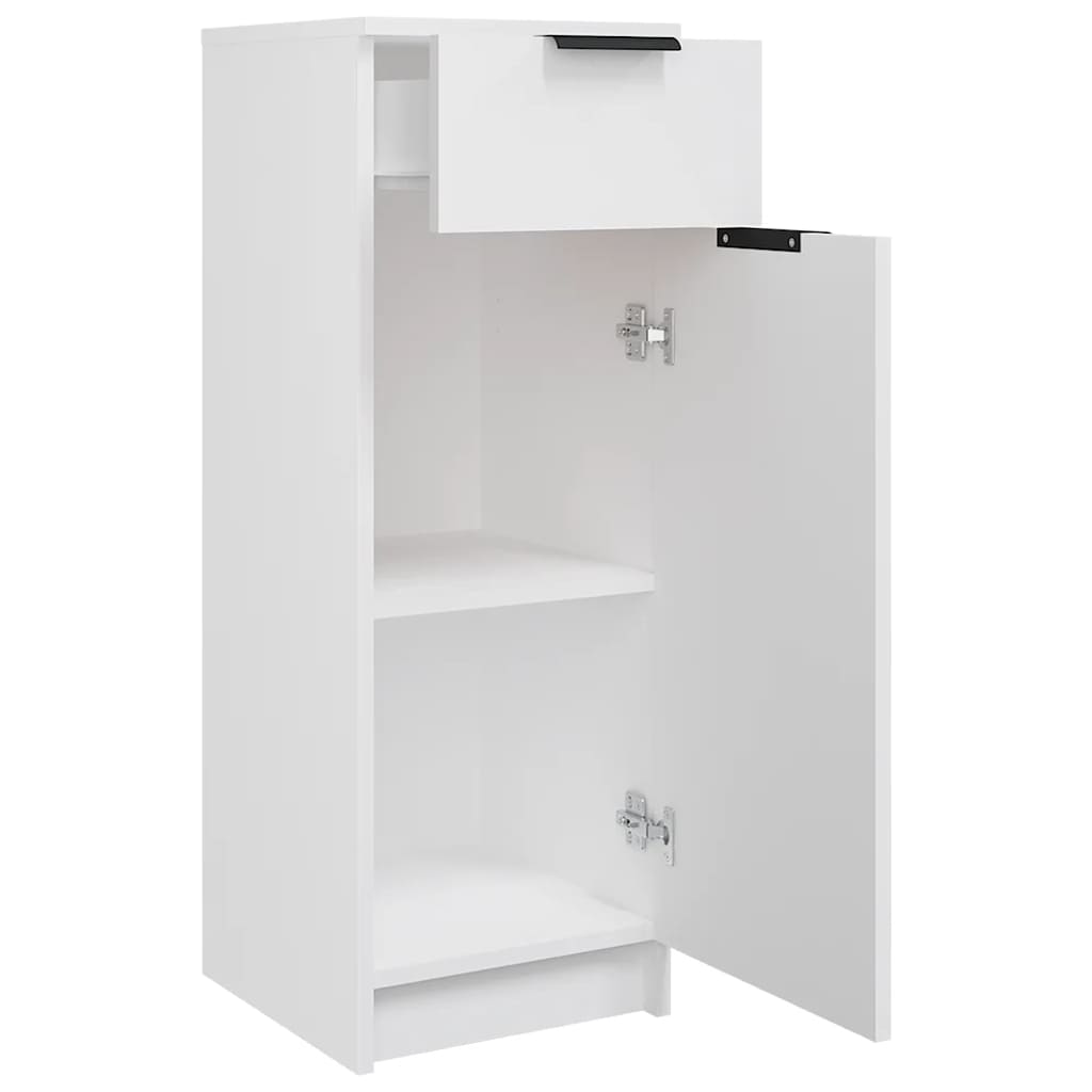 Baderomsskap Hvit 32X34X90 Cm Konstruert Tre