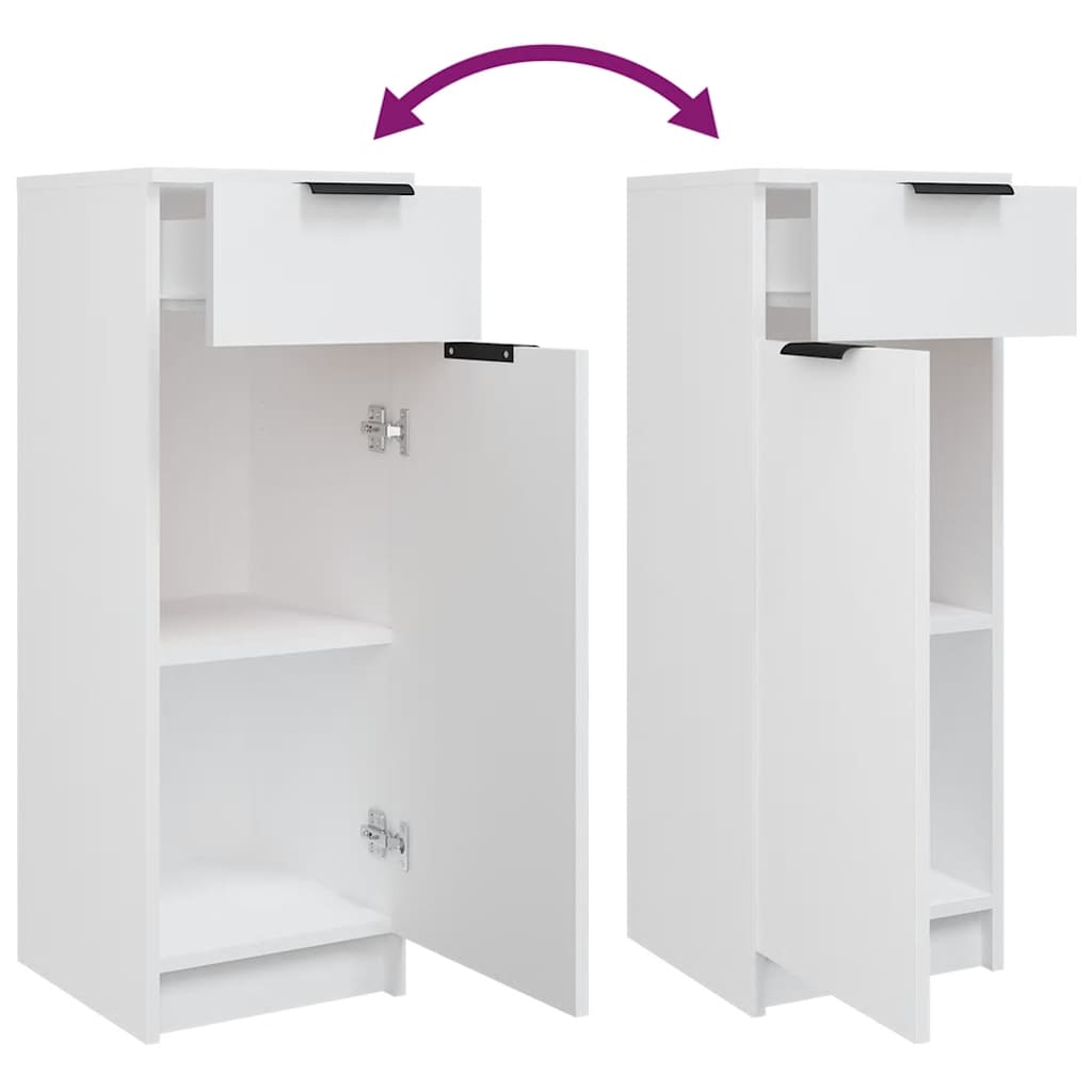 Baderomsskap Hvit 32X34X90 Cm Konstruert Tre