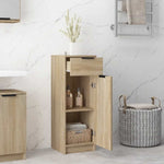 Baderomsskap Sonoma Eik 32X34X90 Cm Konstruert Tre