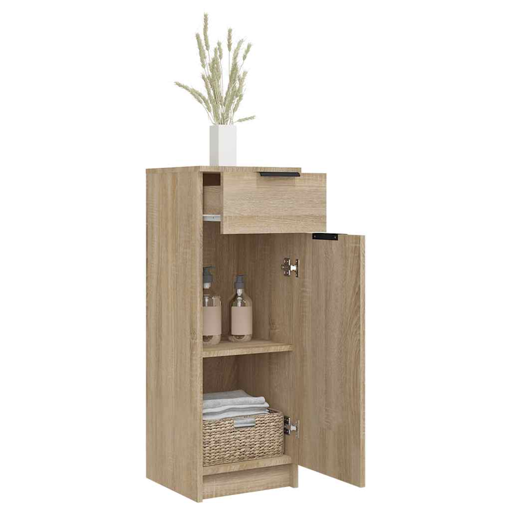 Baderomsskap Sonoma Eik 32X34X90 Cm Konstruert Tre