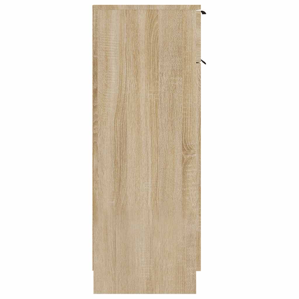 Baderomsskap Sonoma Eik 32X34X90 Cm Konstruert Tre