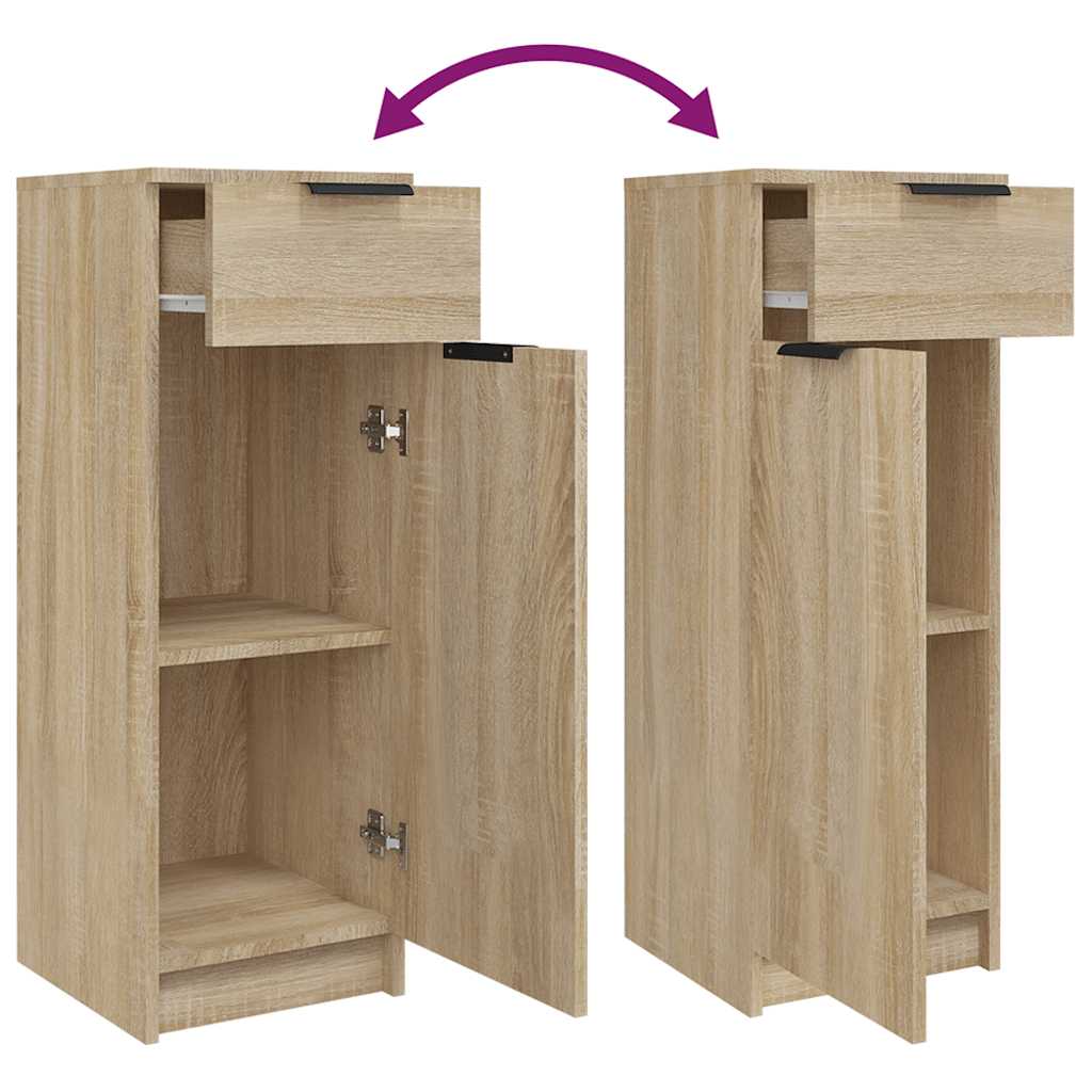 Baderomsskap Sonoma Eik 32X34X90 Cm Konstruert Tre