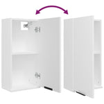 Vegghengt Baderomsskap Hvit 32X20X67 Cm
