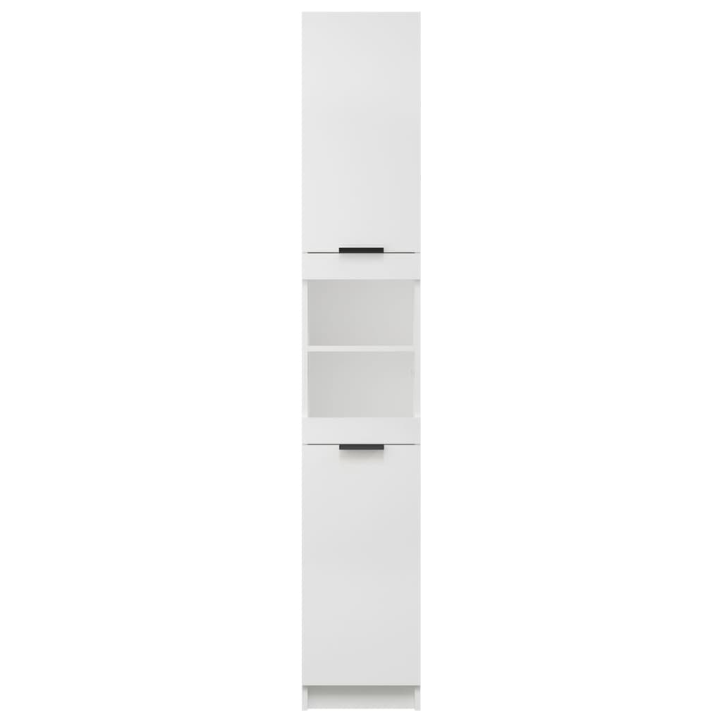 Baderomsskap Hvit 32X34X188,5 Cm Konstruert Tre