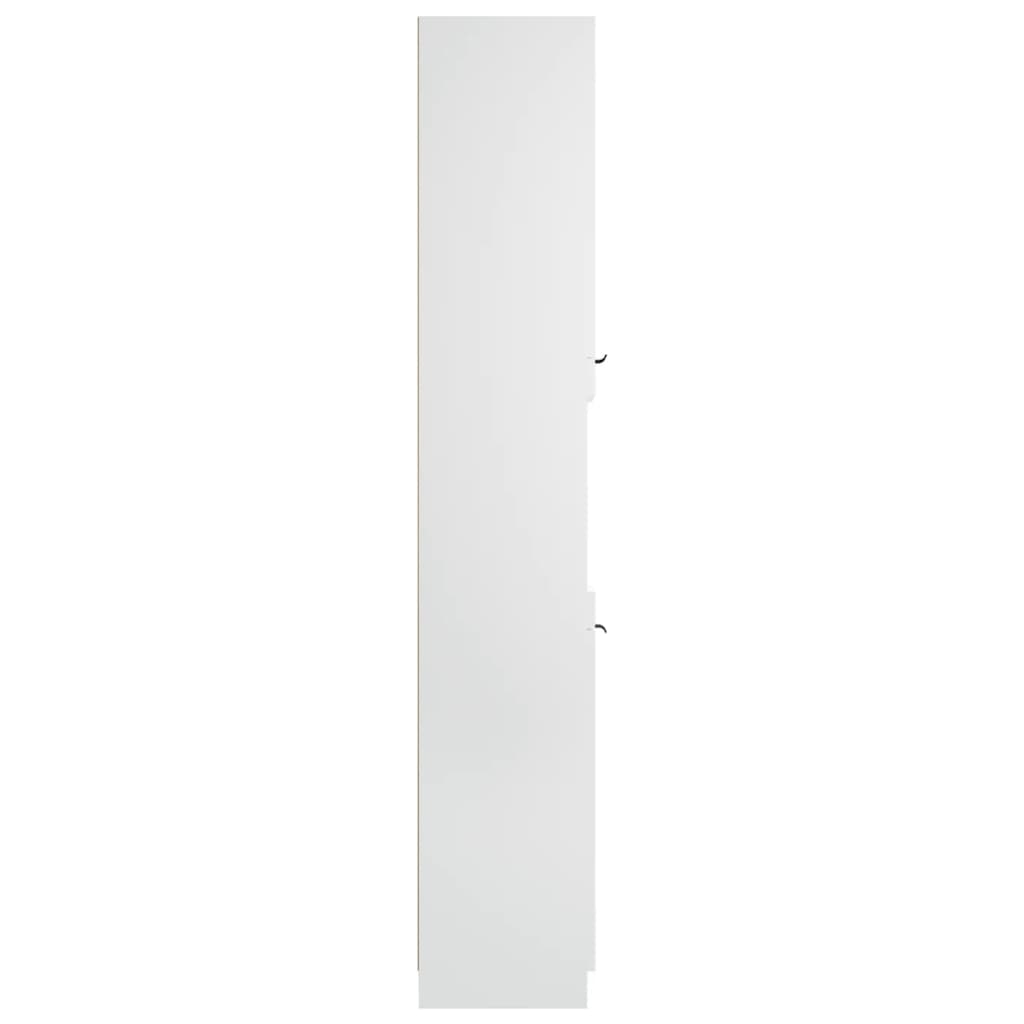 Baderomsskap Hvit 32X34X188,5 Cm Konstruert Tre