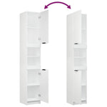 Baderomsskap Hvit 32X34X188,5 Cm Konstruert Tre