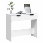 Konsollbord Hvit 90X36X75 Cm Konstruert Tre