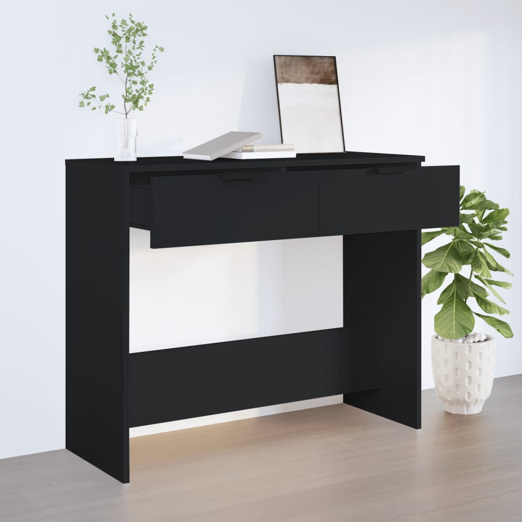 Konsollbord Svart 90X36X75 Cm Konstruert Tre