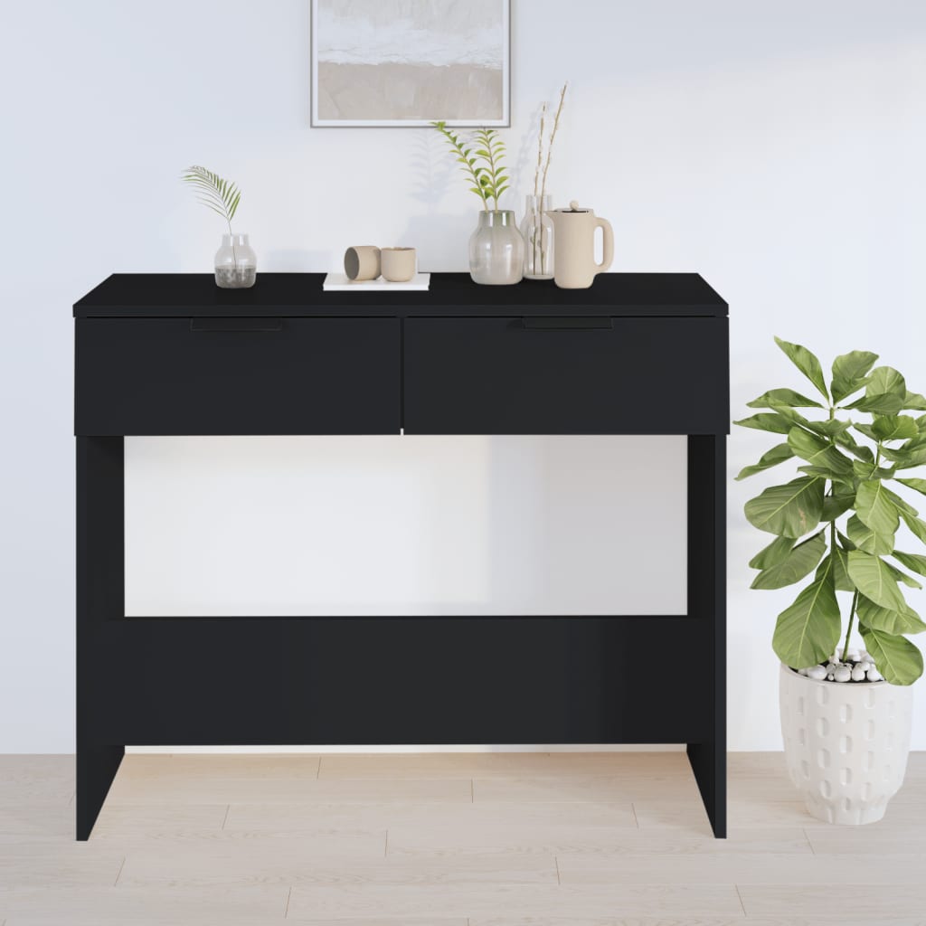 Konsollbord Svart 90X36X75 Cm Konstruert Tre