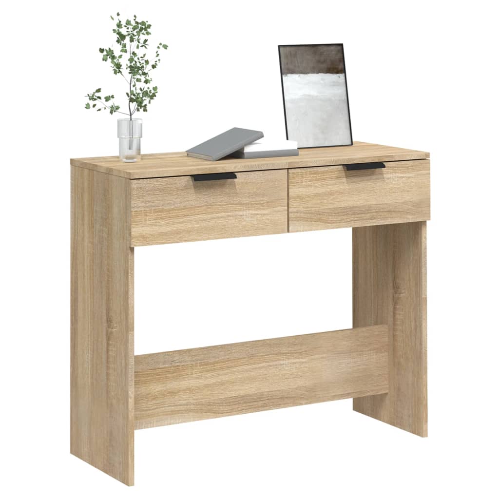 Konsollbord Sonoma Eik 90X36X75 Cm Konstruert Tre